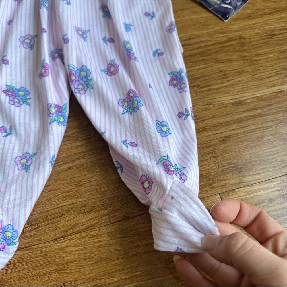 NWT VINTAGE BABY B'GOSH 3-6 Month  Ruffle Floral Footie - Picture 10 of 10